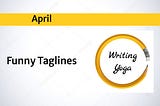 Bent pencil with words “Writing Yoga” — Funny taglines for April