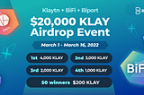 $20,000 KLAY Airdrop Event