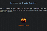 CryptoPuzzle’s #4 Halloween Puzzle created by ziot