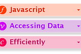 Javascript: Accessing Data Efficiently