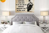 BUY NOW Motorcycle racing sometimes i look back at my life canvas prints
