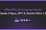 เปรียบเทียบ AI Language Model ตัวบน: Claude 3 Opus, GPT-4 และ Gemini Ultra 1.0
