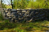 A stone well in the countryside