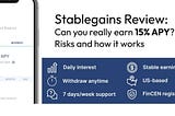 Stablegains Review: 15% APY Crypto Savings Account