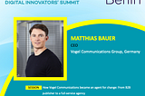 Vogel Communications’ MD Matthias Bauer on building a b2b media business for the 2020s