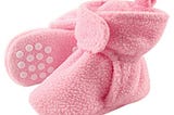 Baby Girls Booties | Luvable Friends Unisex Baby Cozy Fleece Booties.