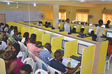 Students taking UTME examinations at an accredited centre