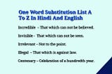 One word for substitution A to Z in English
