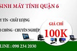 Vệ sinh laptop tại nhà Quận 6 — Sửa Laptop Sài Gòn