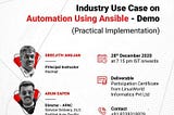 Hello Connection’s
LinuxWorld Informatics Pvt Ltd Conducted a webinar on Industry Use Case on…