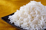 Basmati rice on the day of Ekadashi.