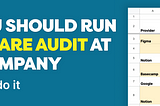 How to run a SaaS audit at your startup
