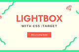 純 CSS 製作的 Lightbox