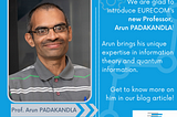 [Meet our Faculty] EURECOM welcomes Arun PADAKANDLA as a Professor in the Communication Systems…