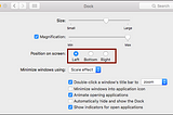 How to move Mac’s Dock position by command line