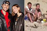 Parents-To-Be, Justin Bieber And Hailey Play With A Little Girl Who Approached Them At The Beach