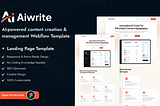 Aiwrite — Powerful SaaS Webflow Website Template