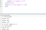 Conditionals and loops in MATLAB