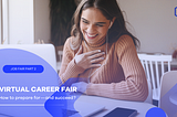 A job seeker introducing herself at virtual career fair