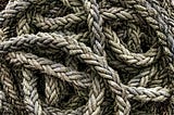 pile of braided rope