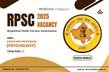 RPSC Psychology Assistant Professor 2025