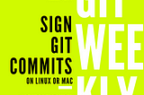 Sign Git Commits