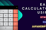 Calculator Program HTML, CSS, JS