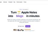How to host your website/blog in Apple Notes?