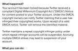 Twitter account has been locked due to DMCA takedown notice — Delete tweets — Twitter Archive…