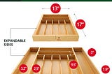 Bamboo Kitchen Drawer Organizer