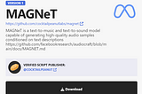 The MAGNeT download screen.