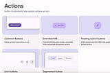 Google’s Material design system showing components like the buttons and segmented buttons