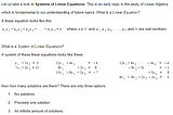 A System of Linear Equations