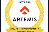 Artemis wins Agtech Breakthrough Award