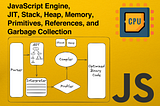 JavaScript Engine, JIT compiler, Stack, Heap, Memory, Primitives, References, and Garbage…