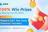 🌈[AEX Earn] 100% Win Prizes by Showing Your PnL Share