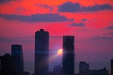 Guy Barzilay photographed a dramatic dystopian sunset in Tel Aviv, Israel.