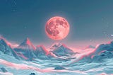 Image of pink mountains