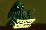 Tentacled creature holding a task list.