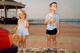 Photo of children eating ice cream.