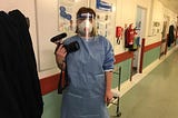 Jennifer Bruce wearing PPE at the Royal Liverpool Hospital