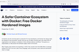 Segurança em containers: Docker Hardened Images como um serviço gratuito!