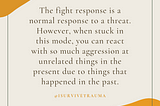 TRAUMA RESPONSES: ON F.I.G.H.T. Day 8. (9/16).