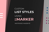 Beautiful Custom List Styles Using Modern CSS