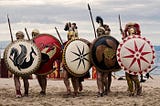 Young Retail employees VS Ancient greek warriors