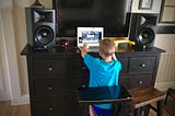 A young boy passionate about composing music.