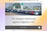 The Weapon Fashioned Against Nigeria is Oil