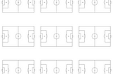 How to draw multiple football pitches for teams comparison