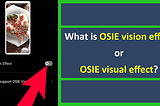 What is OSIE vision effect?
