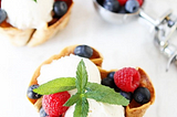 Cinnamon sugar tortilla ice cream bowls